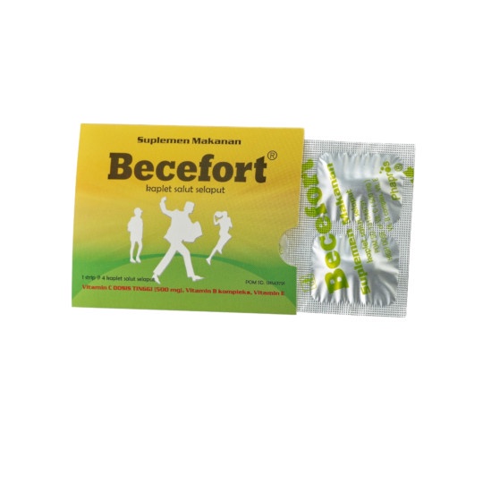 BECEFORT ISI 4 TABLET // VITAMIN C, B COMPLEX DAN VITAMIN E