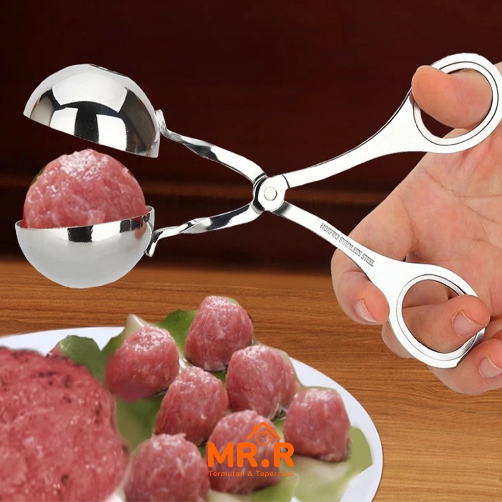 Alat Pembuat Bakso Stainless Stell Serbaguna meatball maker Scoop Anti Lengket