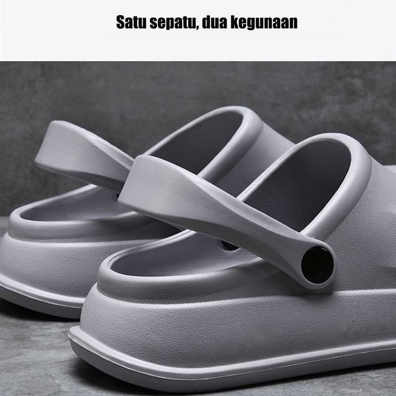 Sandal Pria Karet Rumah Anti Air Extralight Full Sandal Pria Casual Ukuran 39-43 Slip On