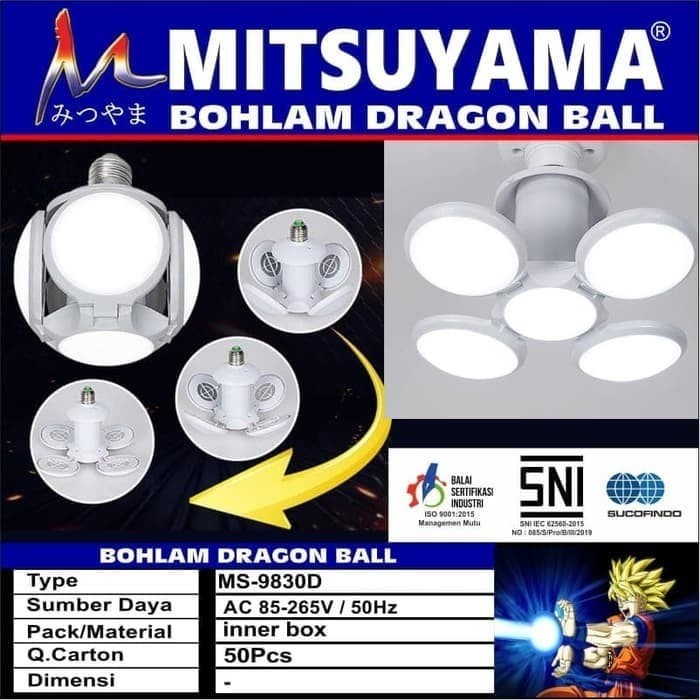 Bohlam Lampu LED 30 Watt Model Dragon Ball Mitsuyama MS-9830D/Bohlam Dragon Ball/Bohlam Lampu 30 Wat