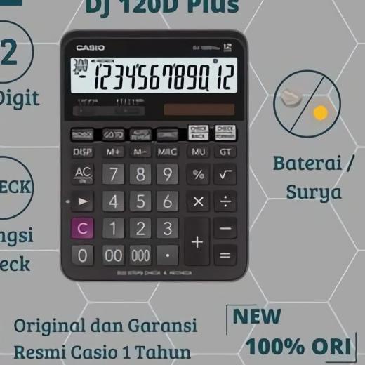 

☇ Kalkulator Casio DJ 120 D Plus CHECK CORRECT ➵