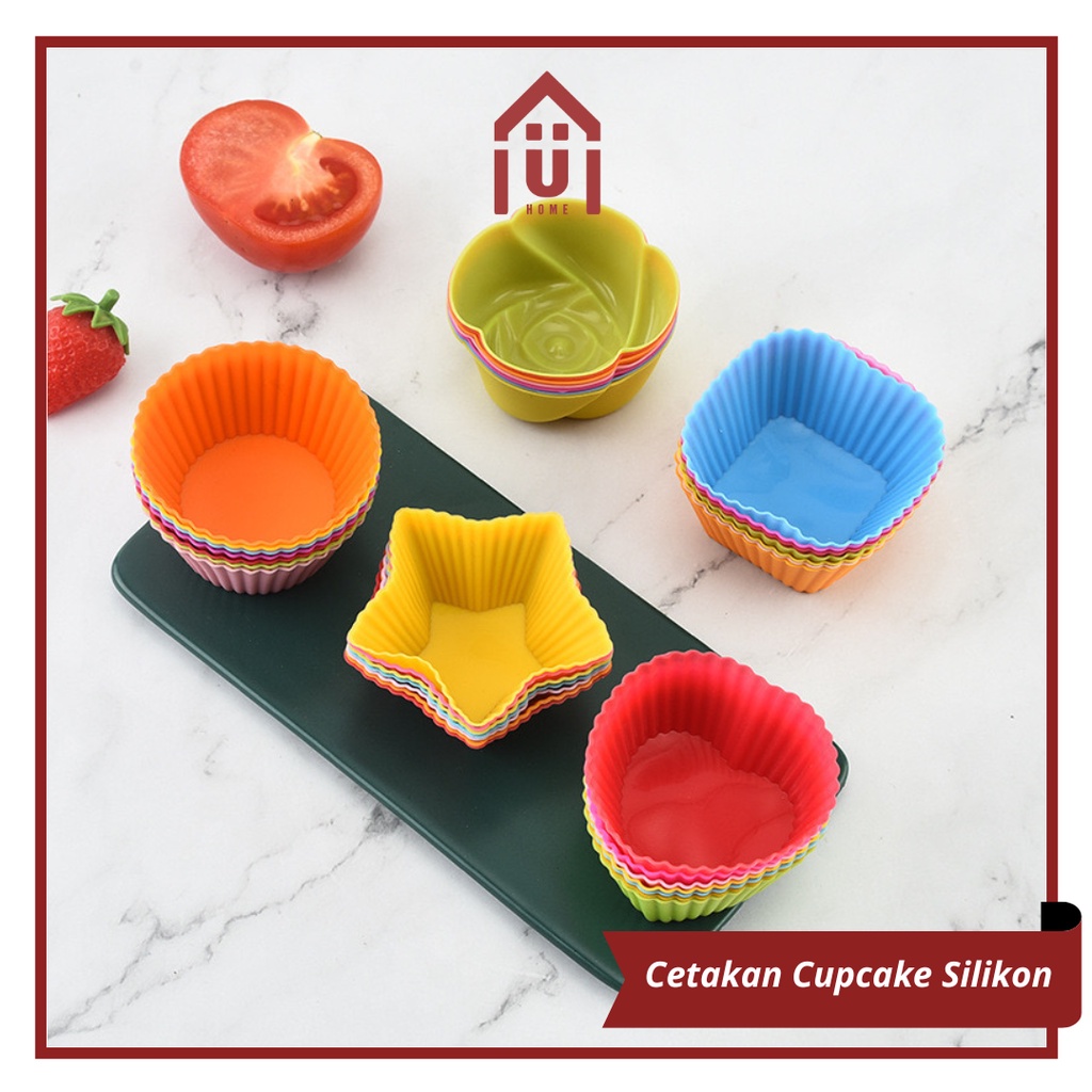 UNISO - CETAKAN PUDING KUE COKLAT SILIKON KOTAK CUPCAKE MUFFIN BUNGA TALAM