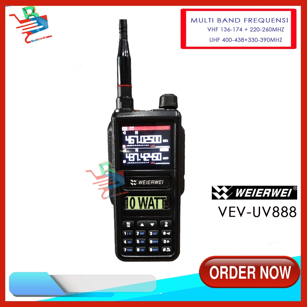 Weierwei Uv-888 Multi Band 10 Watts / Terbaru Ht Weierwei 4Band Radio