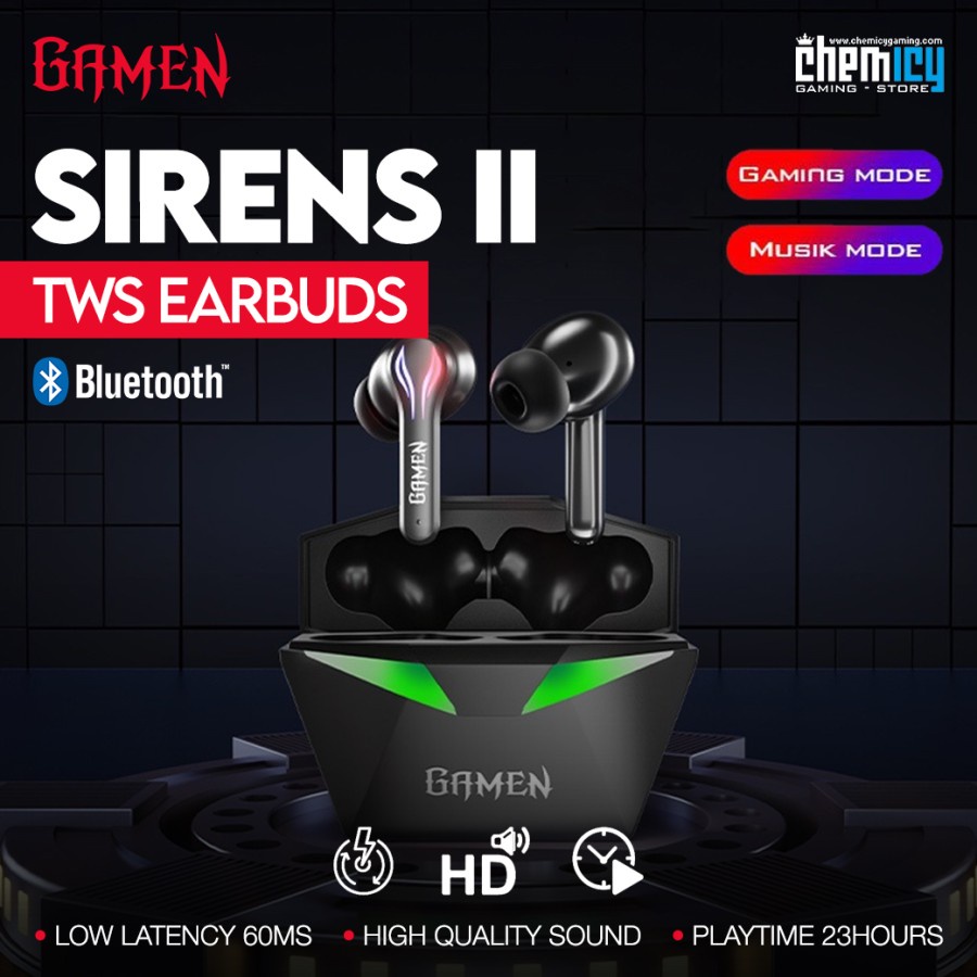 Gamen Sirens II / Sirens 2 TWS True Wireless Gaming Earphone