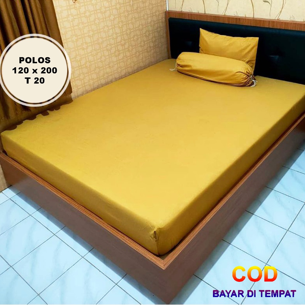 ✅COD Set Sprei Seprei Polos 120x200 Dan 2 Sarung Bantal Guling Homemade Katun Embos Dekorasi Kamar Perlengkapan Rumah