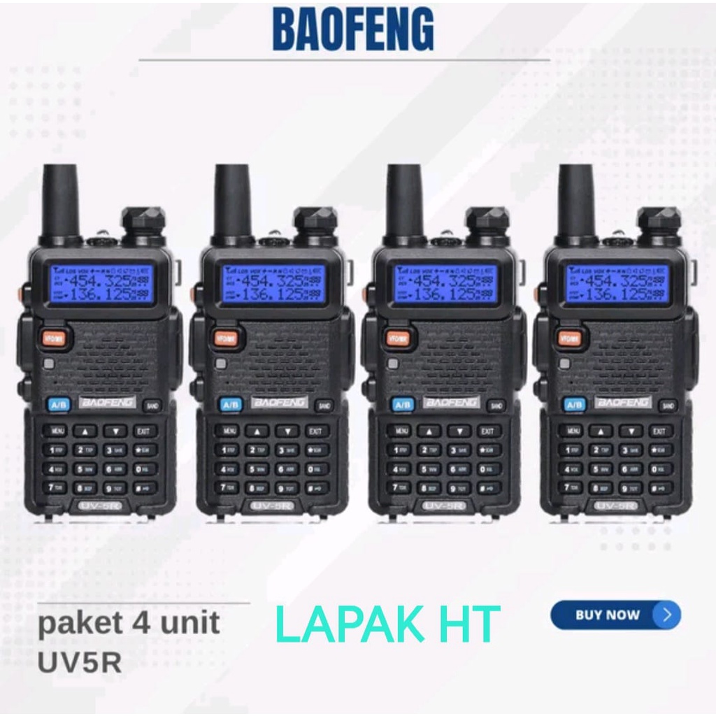 Paket 4 Unit HT Baofeng UV 5R Handy Talky Baofeng UV5R Original