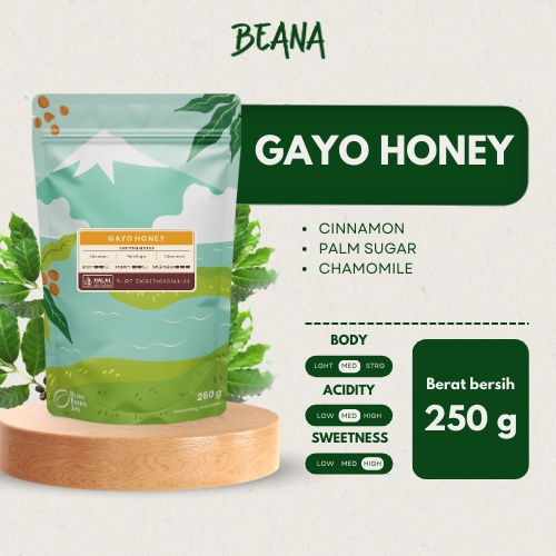

Beana Roastery - Gayo Honey Coffee Roasted Beans | Biji Kopi Bubuk 250 Gr