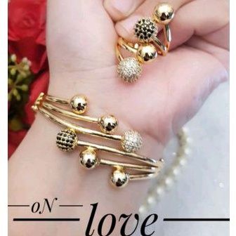 Set gelang dan cincin xuping gold 903a4