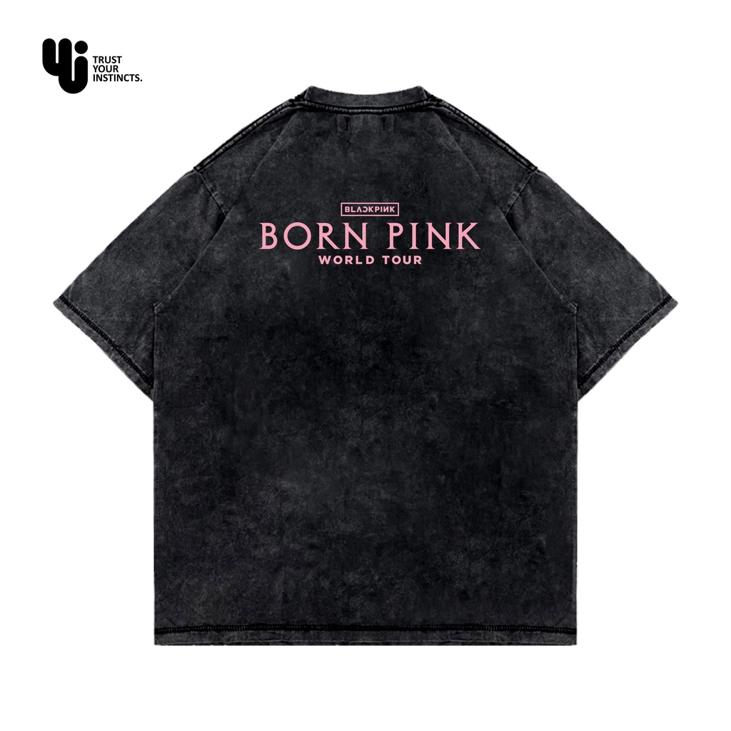 T-shirt Oversize BLACK PINK Black Washed