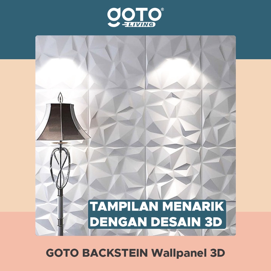 Goto Backstein Wallpanel Sticker Wallpaper Stiker Dekorasi Dinding 3D