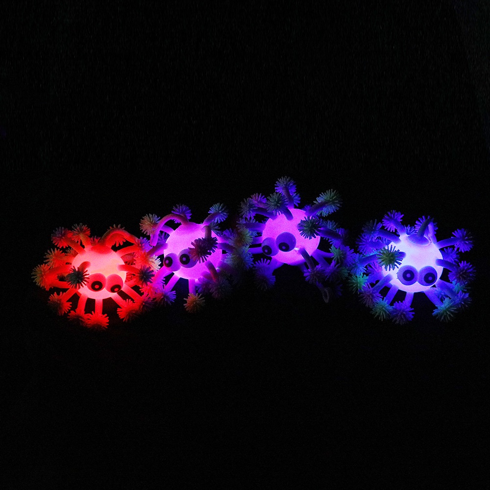 NEW Mainan yoyo LED motif laba-laba / mainan karet jelly squishy