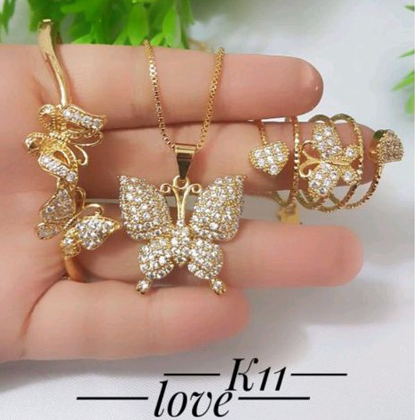 Set Perhiasan Xuping Kupu Kupu Gold 803a12