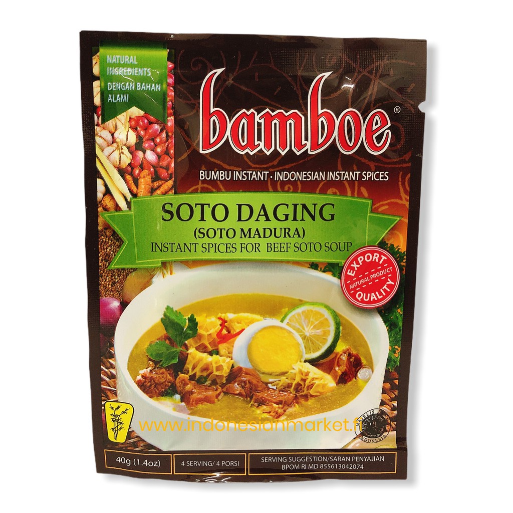 Bamboe Bumbu Soto Daging (Madura) 40 gr Halal