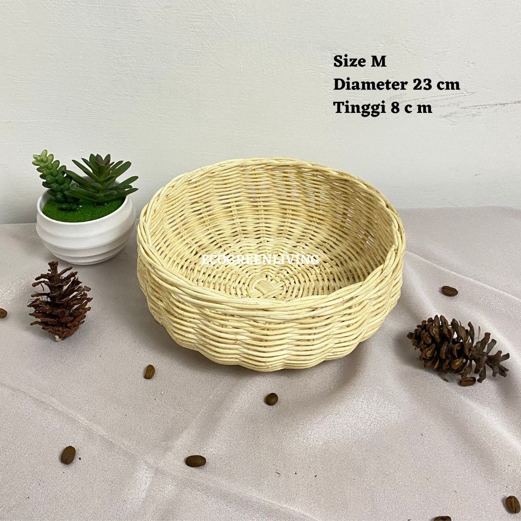 KERANJANG BUAH SERBAGUNA / HAMPERS SESERAHAN RATTAN BULAT MULTISIZE