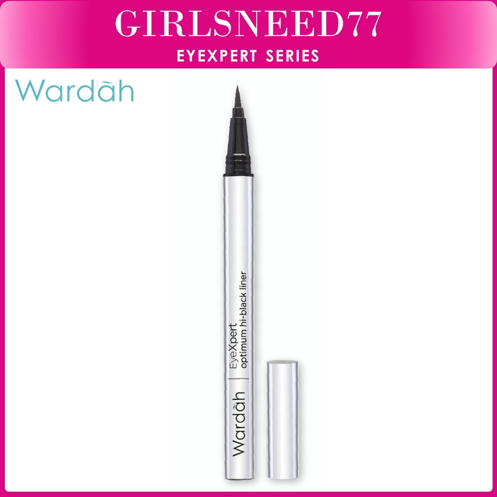 Wardah EyeXpert Optimum Hi-Black Liner - Eyeliner Spidol Waterproof Dengan Warna Intense Girlsneed77 COD Bayar di Tempat Medan Beauty Cosmetics Skin Care Kosmetik Wajah Original BPOM Halal