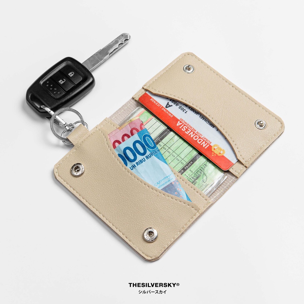 Thesilversky Keychain Wallet | Dompet Gantungan Kunci Mobil Motor Lipat Premium