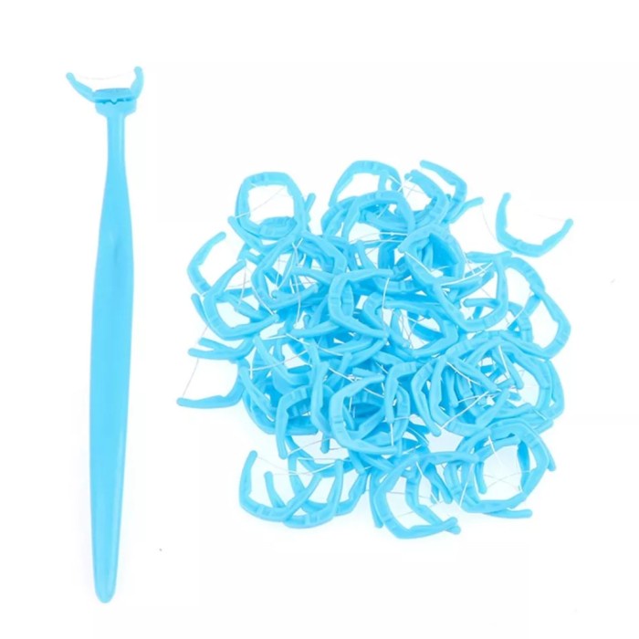 Terlaris Dental Floss Pick 1 Holder 20 Pcs Refill