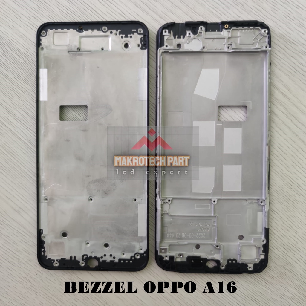 Bezzel lcd oppo a16 Frame lcd / middle/ Tulang tengah lcd realme oppo a16