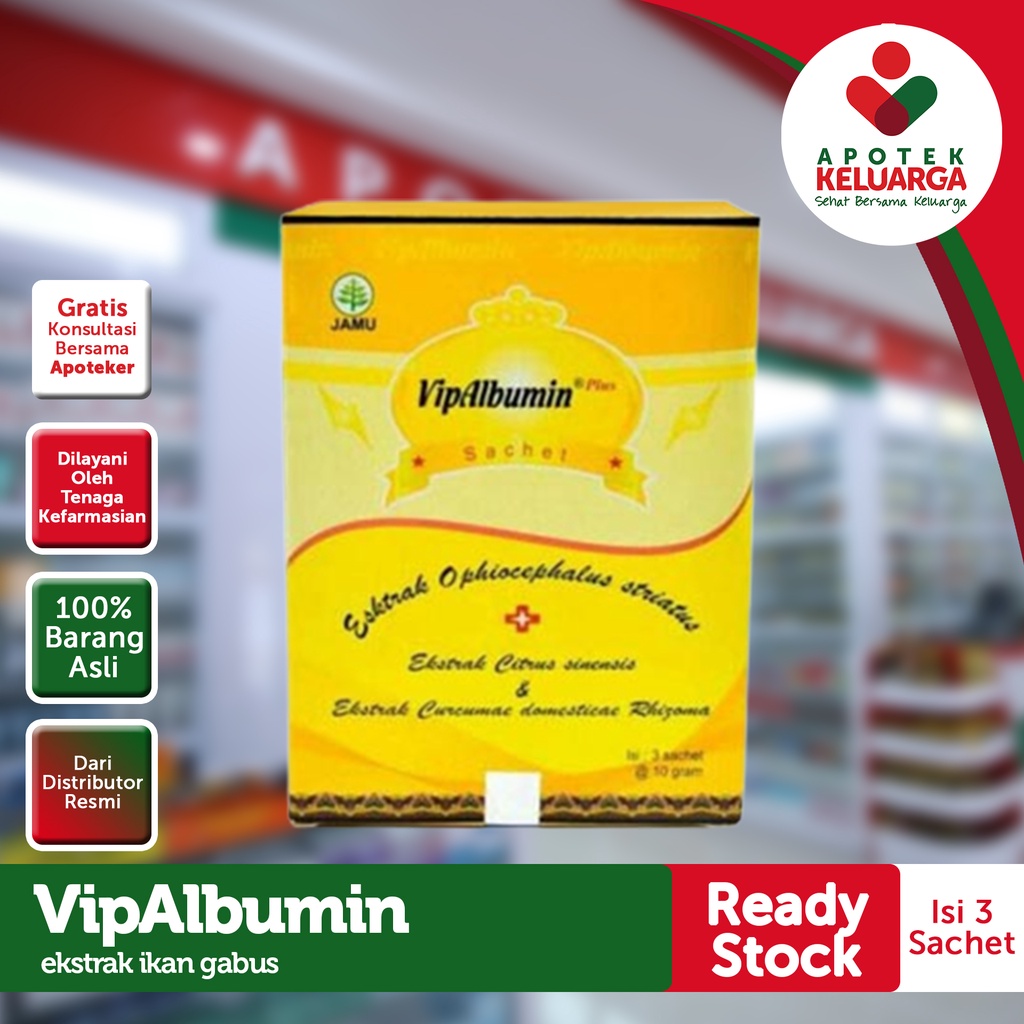VIP ALBUMIN PLUS ISI 3 SACHET#EKSTRAK IKAN GABUS #MEMBANTU MENJAGA KESEHATAN #MENINGKATKAN DAYA TAHA