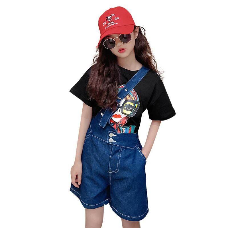 Setelan Overall JEANS Anak Perempuan Modern Girl