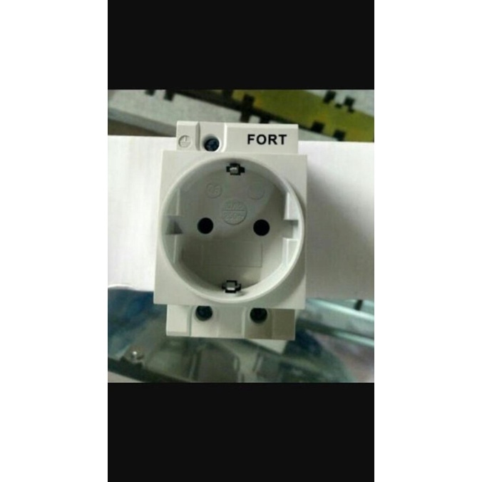 Terlaris Stop Kontak Din Rail Fort / Colokan Listrik Din Rail