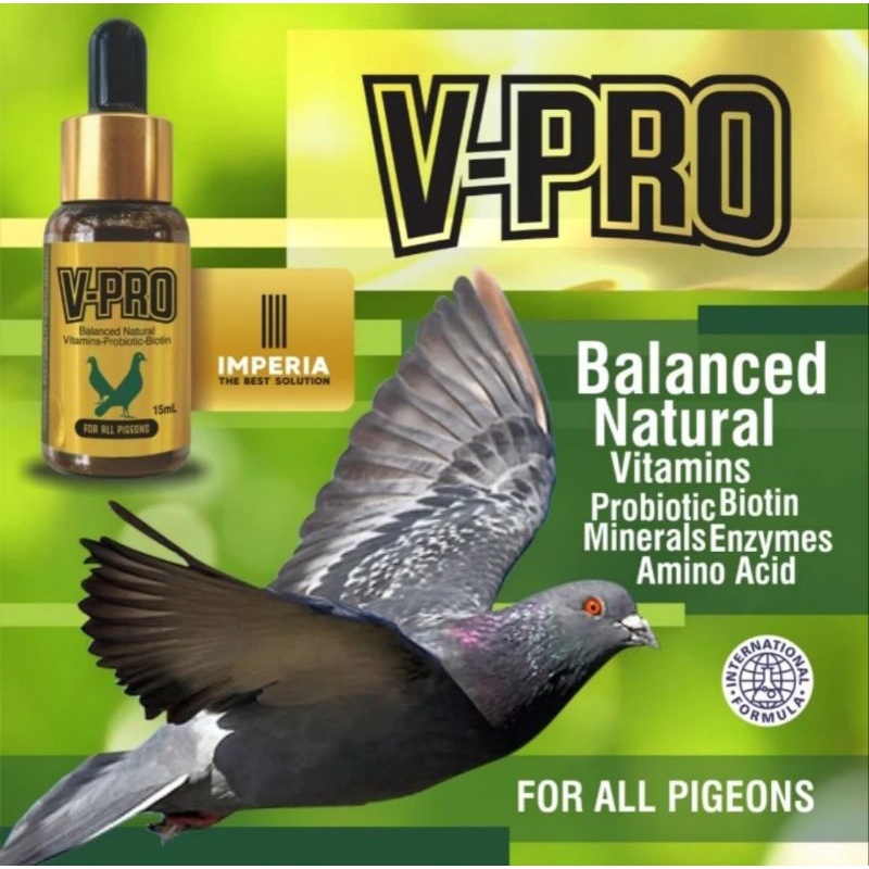 V-PRO IMPERIA VITAMIN PROBIOTIK BURUNG MERPATI DARA KICAU MURAI MACAW