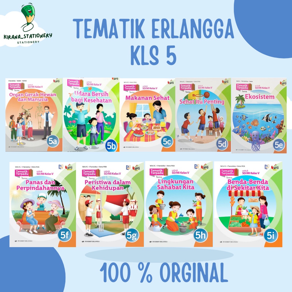 BUKU TEMATIK TERPADU SD KELAS 5 ERLANGGA 5A 5B 5C 5D 5E 5F 5G 5H 5I TEMA 5A - 5I TERMURAH TEMATIK TE
