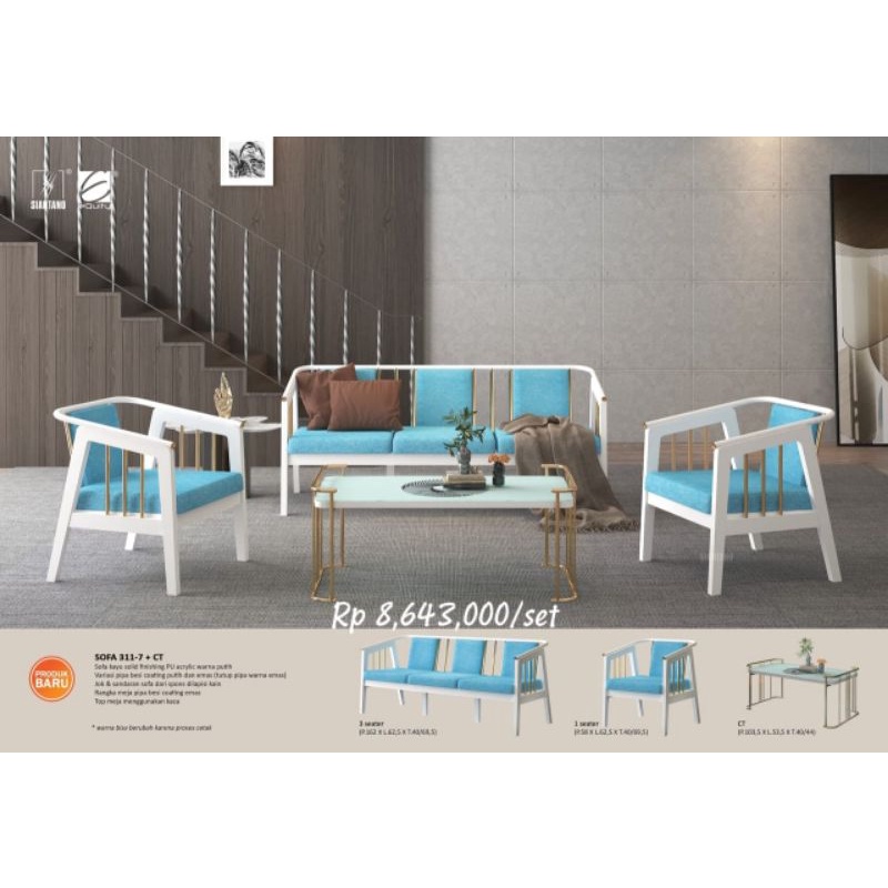 Kursi Tamu Siantano Sofa 311-7 + Meja