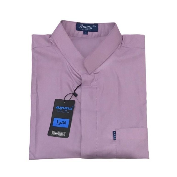 Baju Koko AMMU UNGU lilac ukuran S M L XL