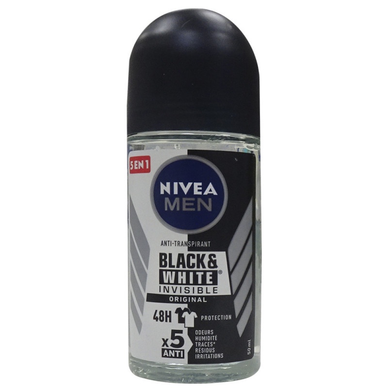 NIVEA MEN Deodorant Black &amp; White Invisible Original Roll On 50ml