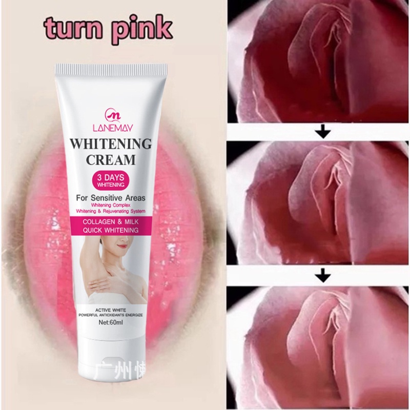 Whitening Cream Brighty glowing underarm Krim Pemutih Krim Pemutih Ketiak 60ml  Ringan Tidak Mengiritasi Mengurangi Melanin Memutihkan Kulit Seluruh Tubuh