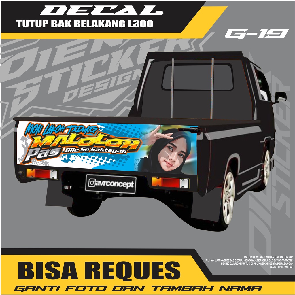 TERBARU  DECAL STICKER PINTU BAK BELAKANG L300