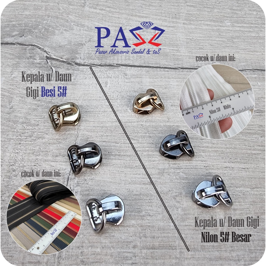 Kepala Resleting Murah MR1/MRP1 ukuran 5# harga per12pcs