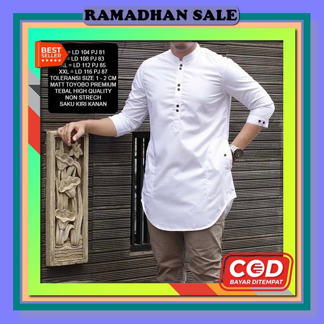 Koko Tojiro Baju Koko Pria Lengan Pendek Kemeja Koko Baju Muslim Pria Dewasa  [Salman Koko M Ni]Baju