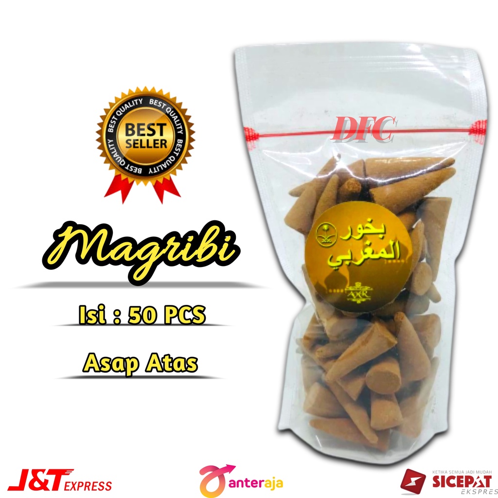 HIO Dupa Kerucut Peluru Wangi Buhur Magribi Bukhur Arab Gaharu Asap Bawah