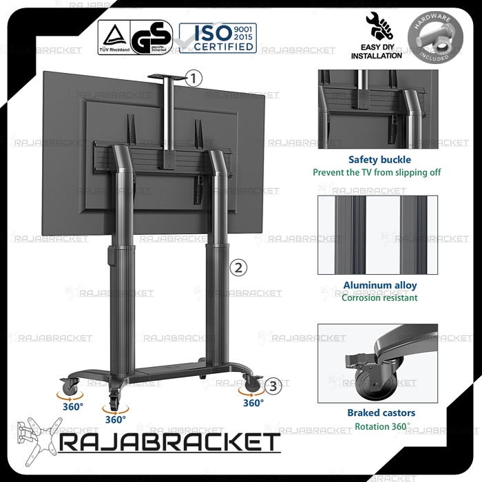 Standing Bracket TV 75 80 85 90 95 100 105 110 inch, Standing Remote Lifting | Wireless Remote