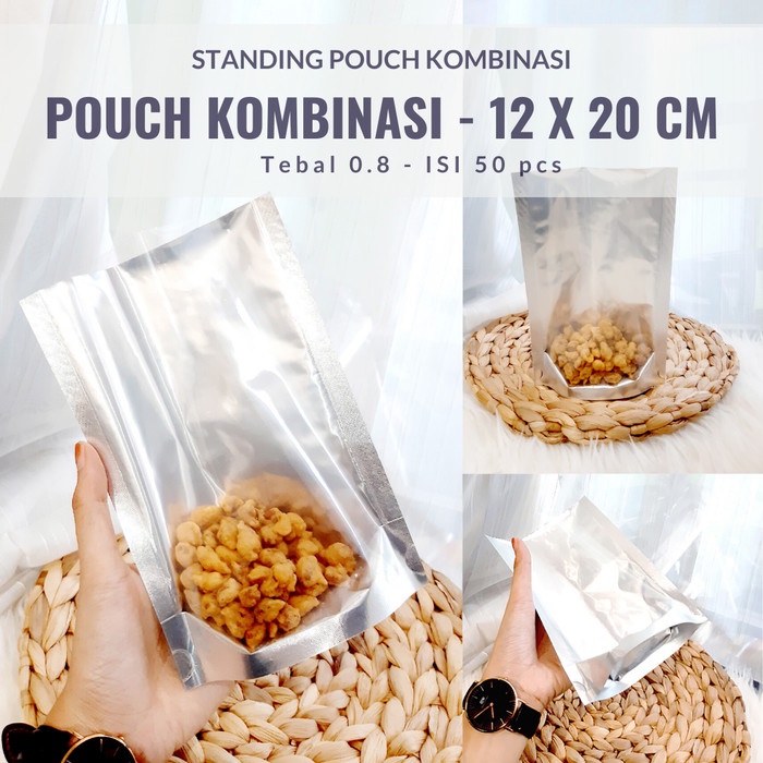 Produk Unggulan] harga alumunium foil standing pouch 12X20- Es Kemasan Pouch - Standing