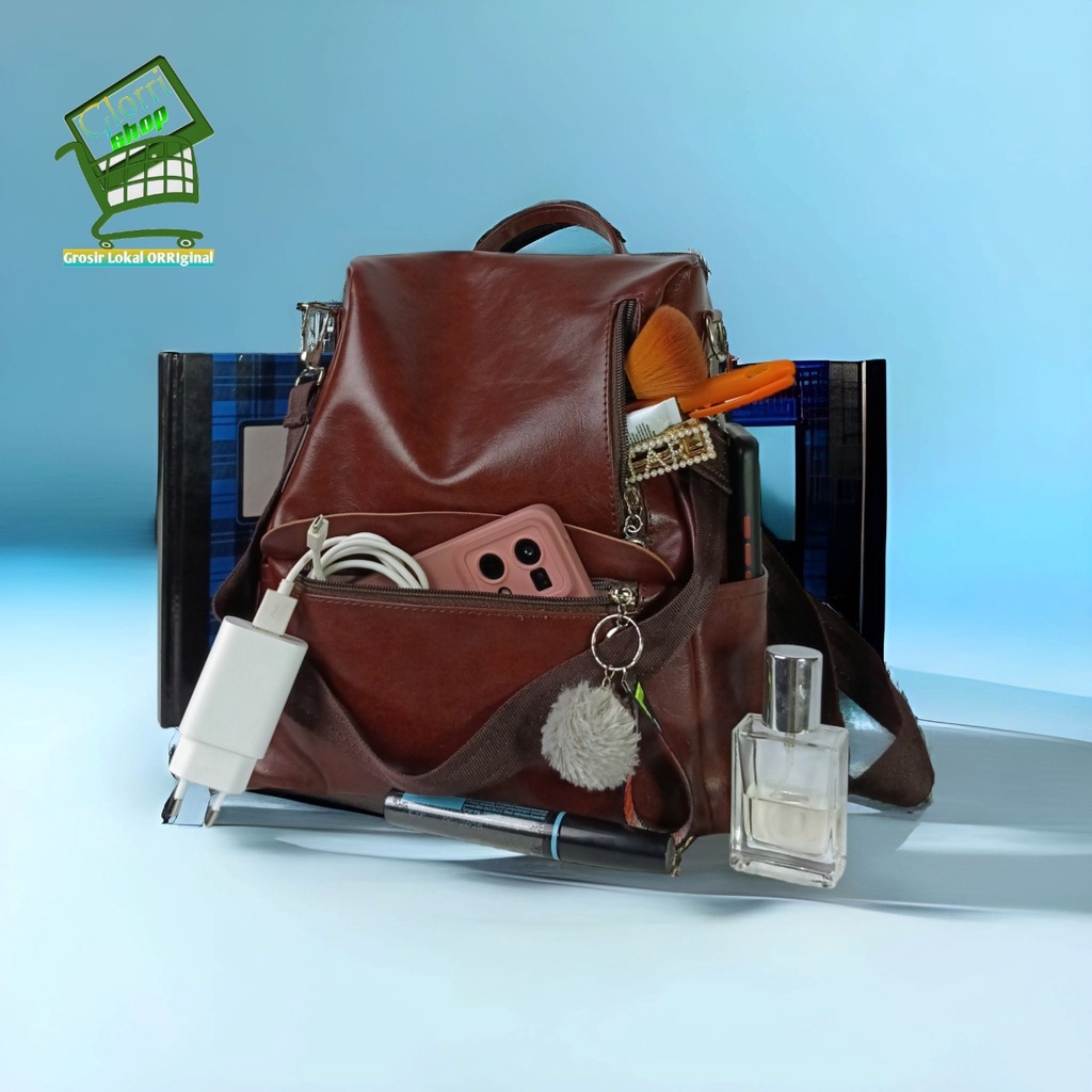 Tas Ransel Wanita bisa Kekantor Kesekolah Kuliah Kekinian Dengan Kulit Lembut Penuh Cocok Buat Para Gadis Remaja Polos