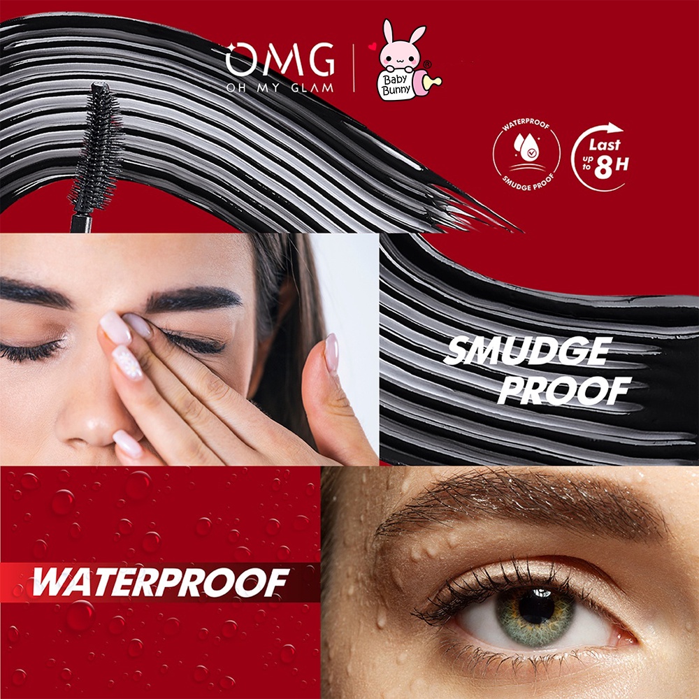 ❤ BELIA ❤ OMG OH MY GLAM LASHTENTION Waterproof Mascara 6.5 g - Maskara Eye Makeup Waterproof 4X Lebih Tebal | BPOM | BABY BUNNY