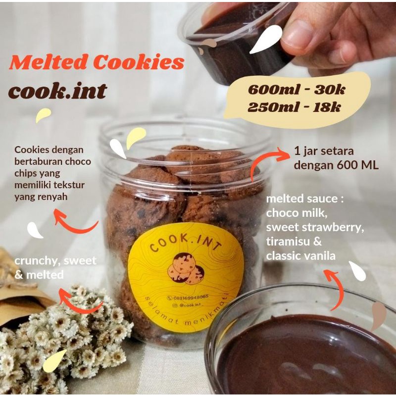 

MELTED COOKIES CHOCO CHIP COOKIES IN JAR | 4 PILIHAN MELTED SAUCE
