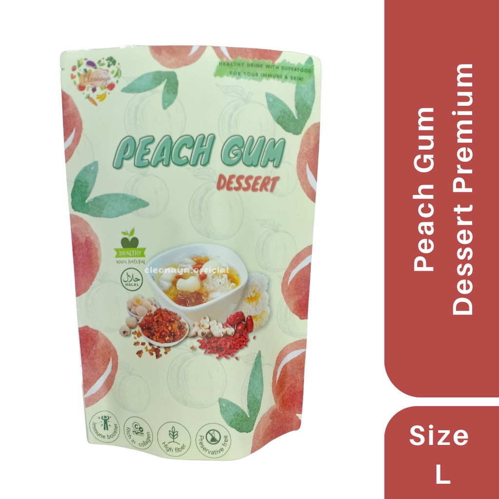 

Peach Gum Dessert Komplit 13 Bahan Lengkap Grade AA+ Size L Collagen Soup Tao Jiao CLEONAYA OFFICIAL