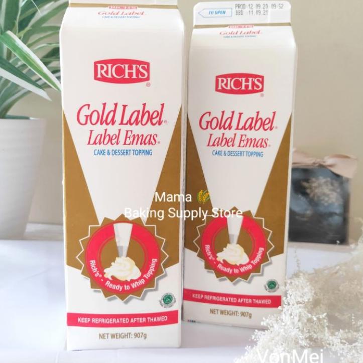 

♪ RICH'S RICH RICHS GOLD WHIPPING CREAM KRIM TOPPING ☏