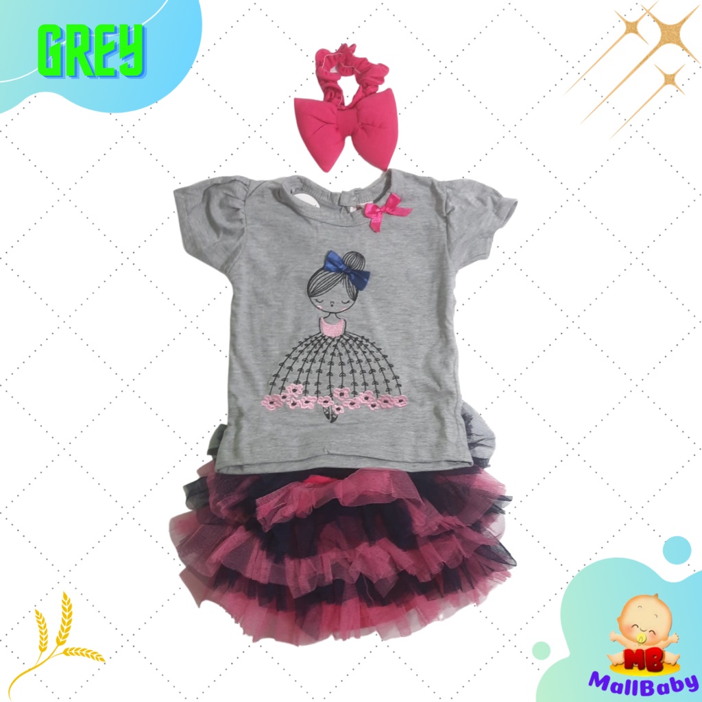 BAJU BAYI PEREMPUAN SETELAN BAJU BAYI CELANA TUTU Cute Girl