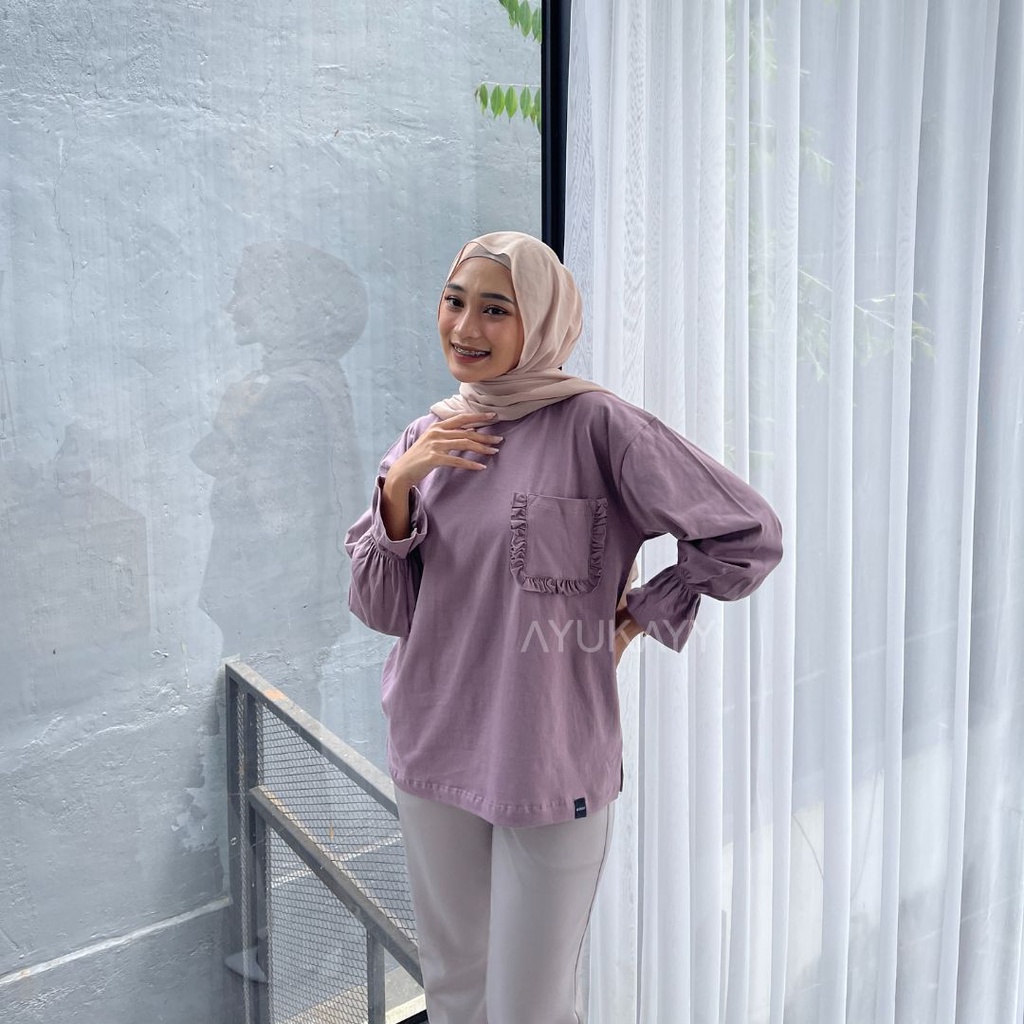 Aleka Blouse By Ayukayy Tangan Kerut