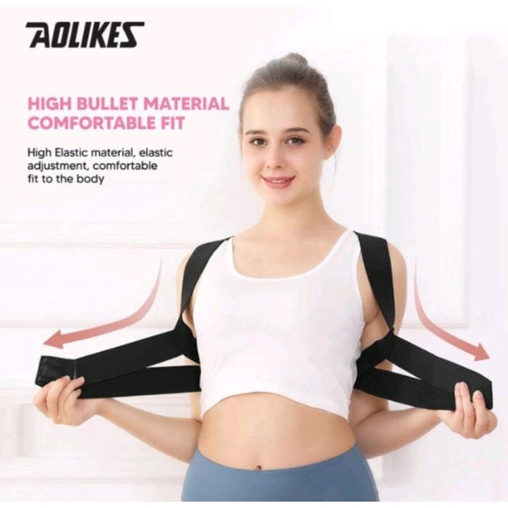 Aolikes Penyangga Punggung Dada Terapi Penegak Bungkuk Posture back support modeling pramugari