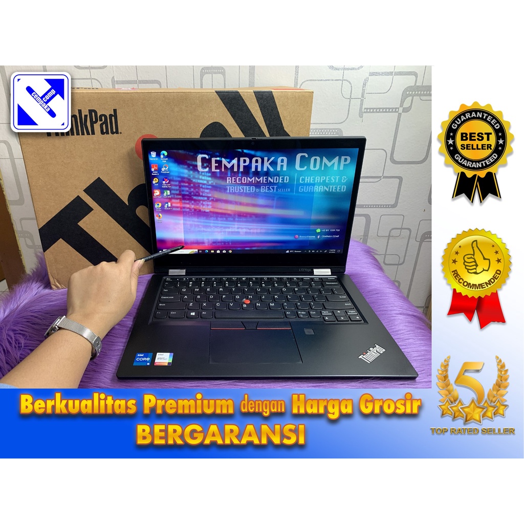 Lenovo L13 Yoga Core i5-1135G7 16GB SSD 512GB FULLSET GARANSI