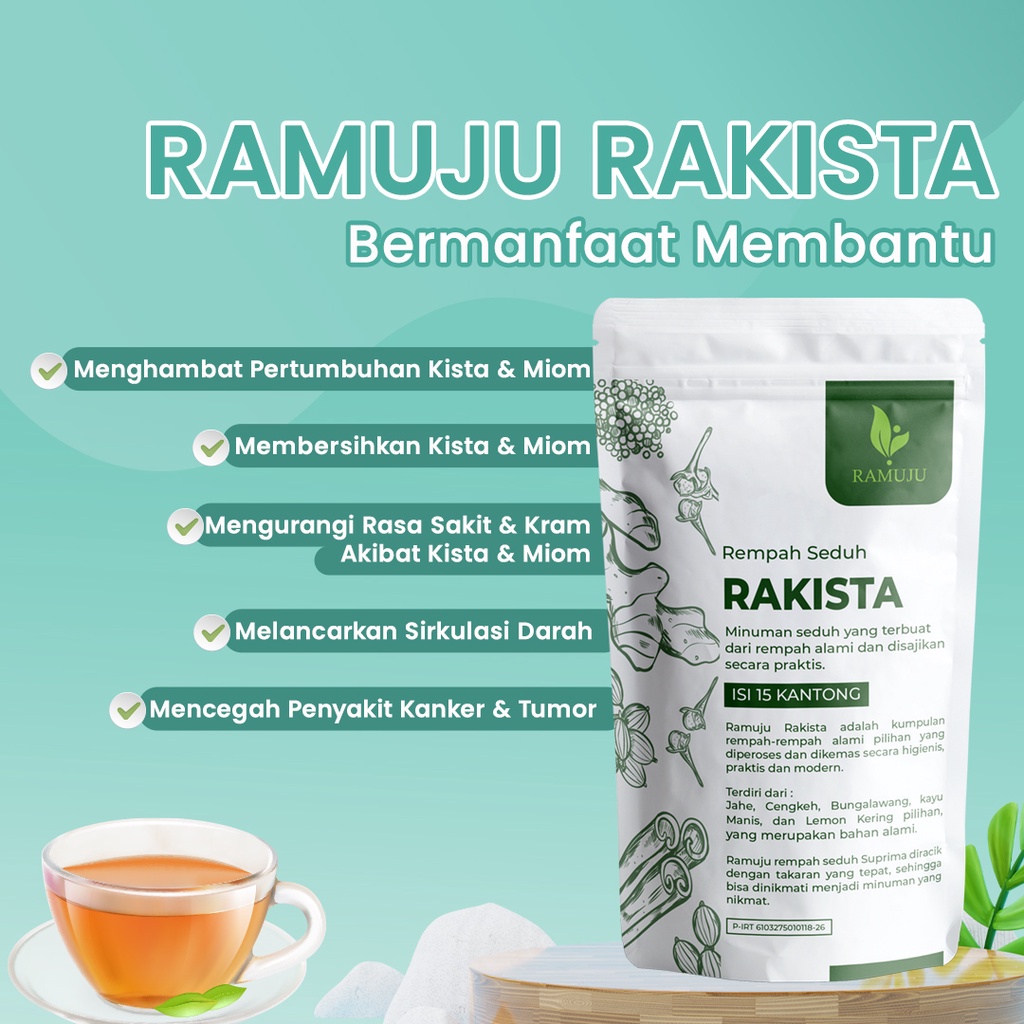 Ramuju Rakista Rempah Seduh Kesehatan Wanita Rakista Ramuju| Obat Kista Wanita | Herbal Kista dan Miom