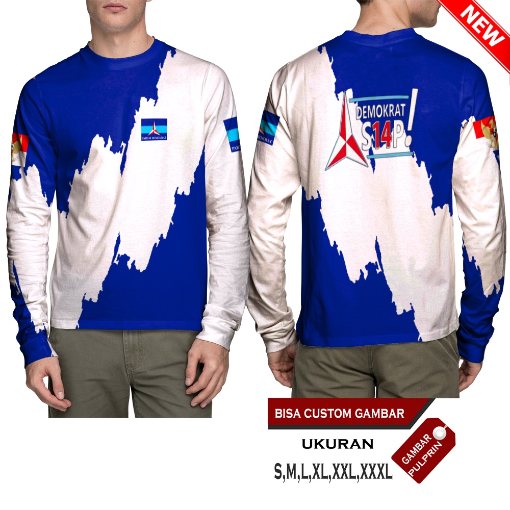 BAJU KAOS PARTAI DEMOKRAT PEMILU PILPRES PRESIDEN PDL 3D Jersey Kaos Pria/Kaos Wanita/Kaos Anak/Jake