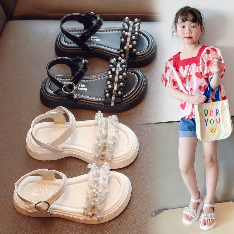 【FREE BOX IMPORT】VF1161 - Sandal Tali Anak Perempuan Mutiara Fashion Import