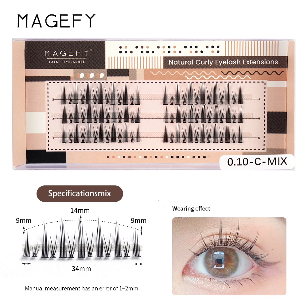 MAGEFY Bulu Mata Palsu 3D Natural Curly Bulu Mata Eyelash Extension Premium Bulu Mata Tanam Lembut 7331